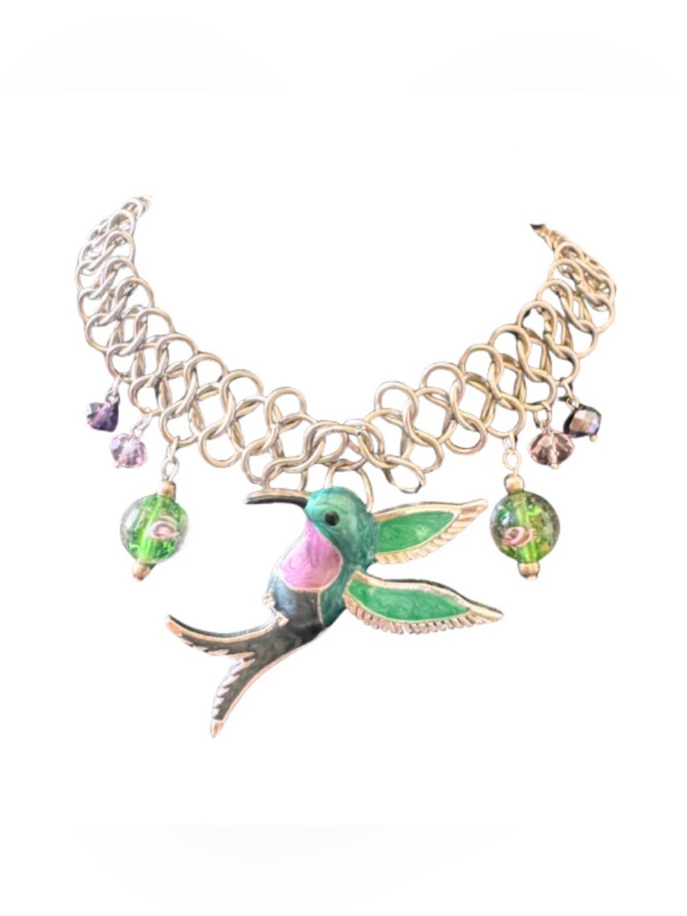 Hand Crafted Hummingbird Necklace